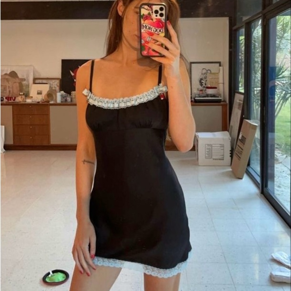 Marc Jacobs Black Dress with White Lace